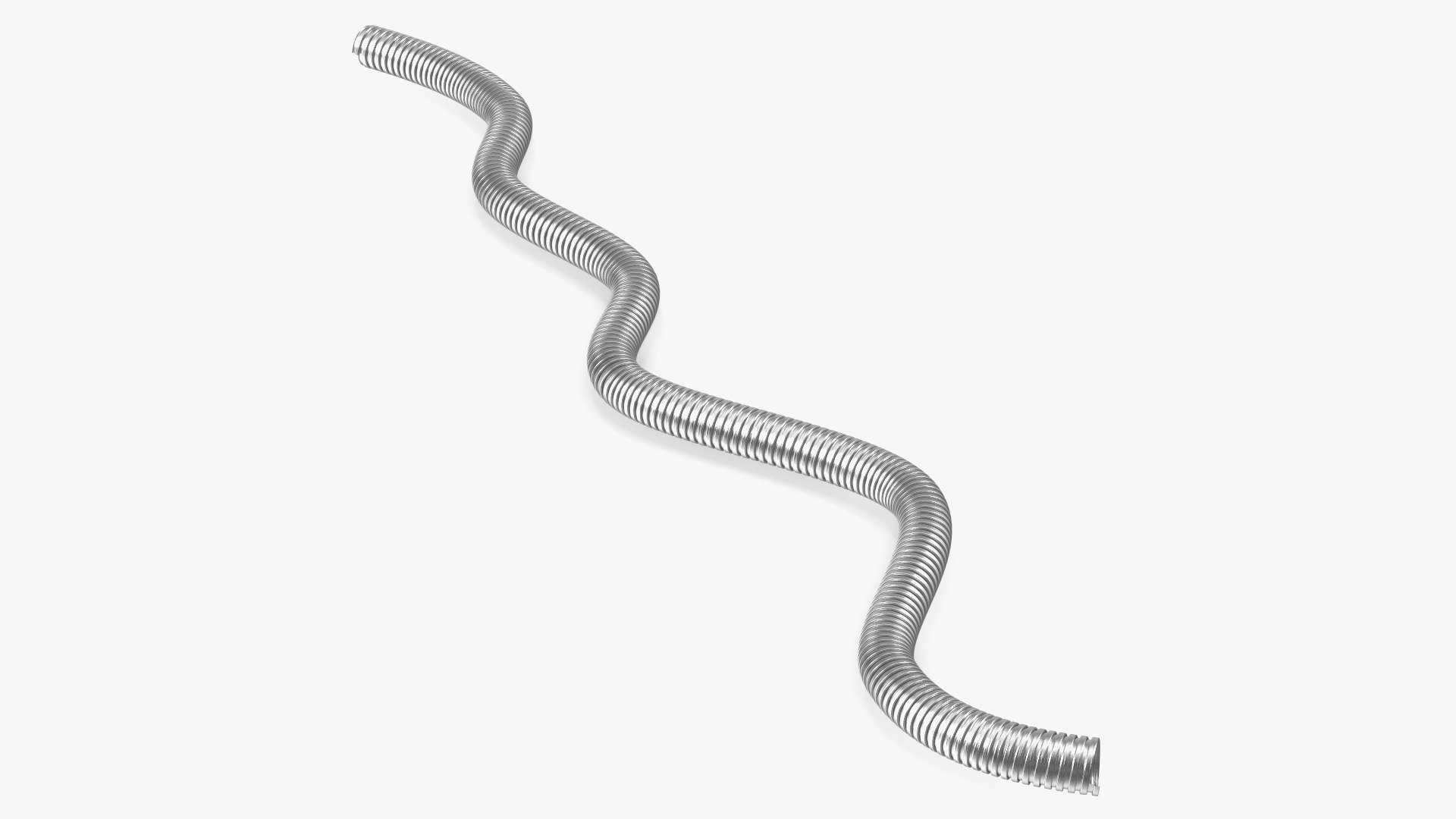 Galvanized Steel Flexible Conduit Rigged 3D model preview