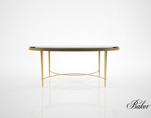baker oval coffee table 3D model