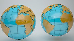 Wire Earth Globe (High details & animated)+BONUS (globe low details)