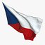 Realistic Animated Flag - Microtexture Rigged - Put your own texture - Def Czech 3D model