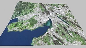 Cityscape Lucerne Switzerland 3D model