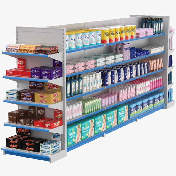 Market Shelf 3D Model - Medicine