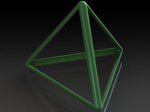Wireframe Tetrahedron model