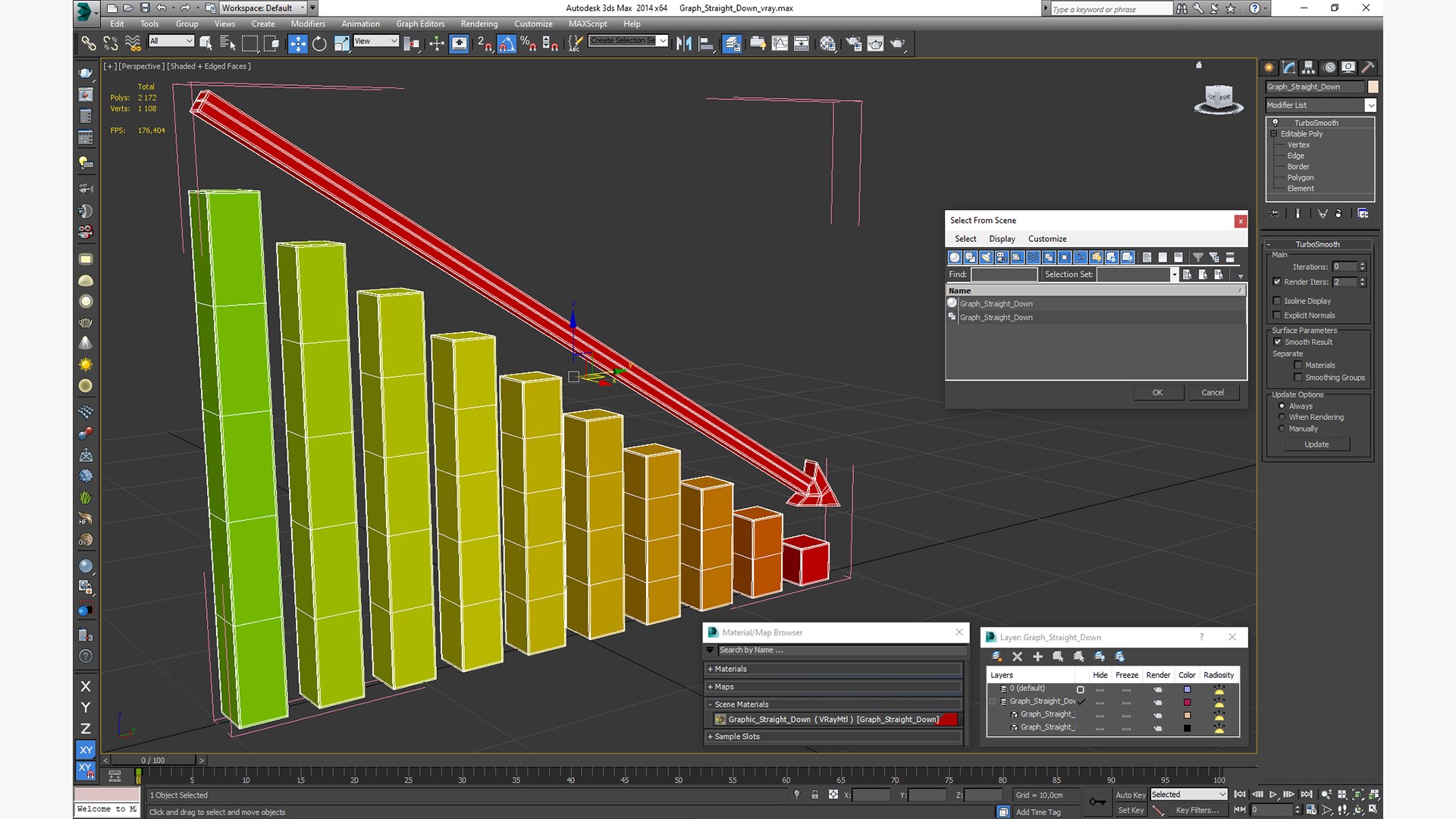 Graph Straight Model - TurboSquid 1702781