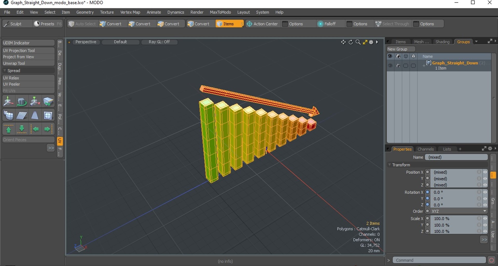 Graph Straight Model - TurboSquid 1702781