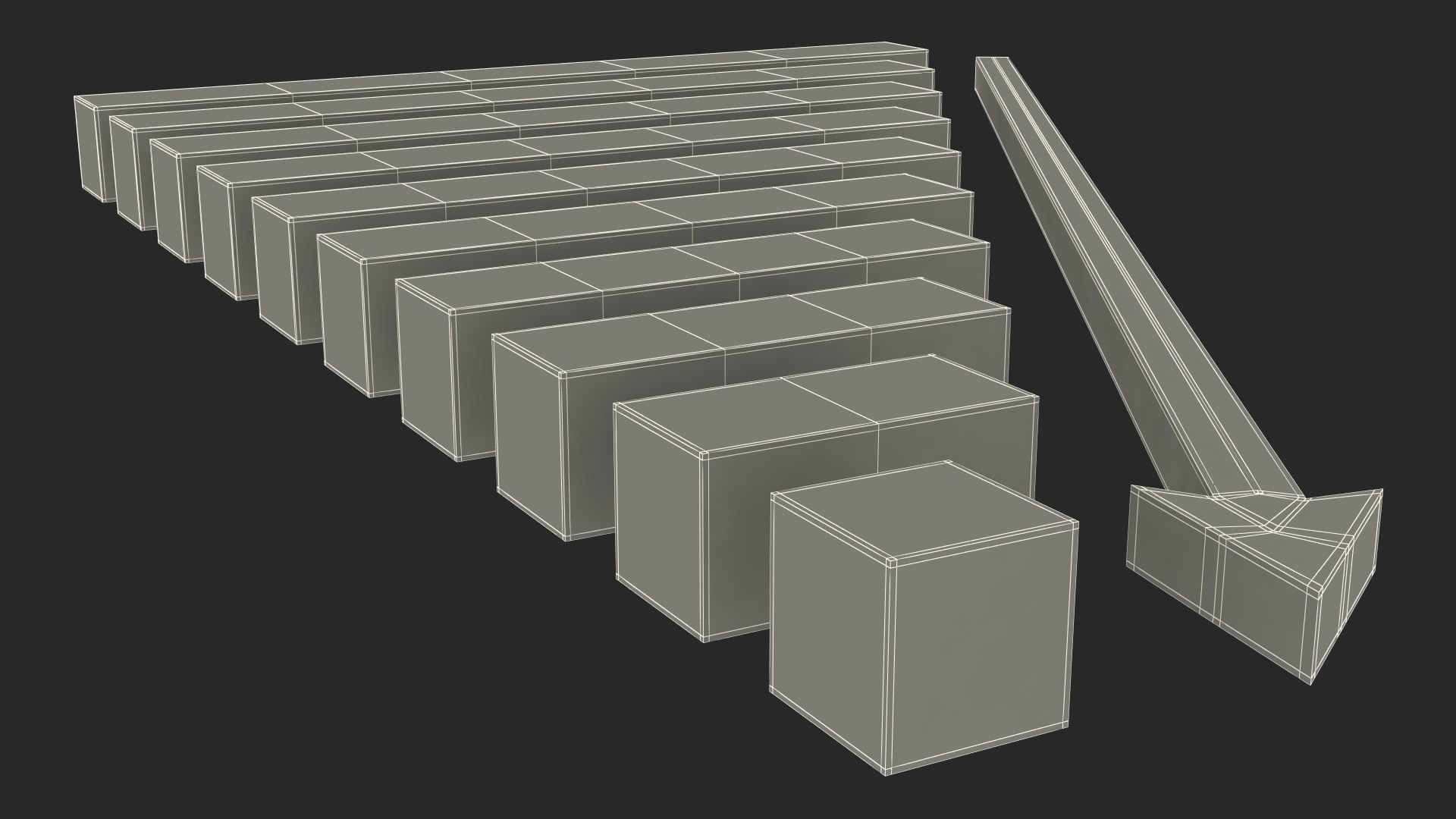 Graph Straight Model - TurboSquid 1702781