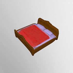3d model cartoon bed