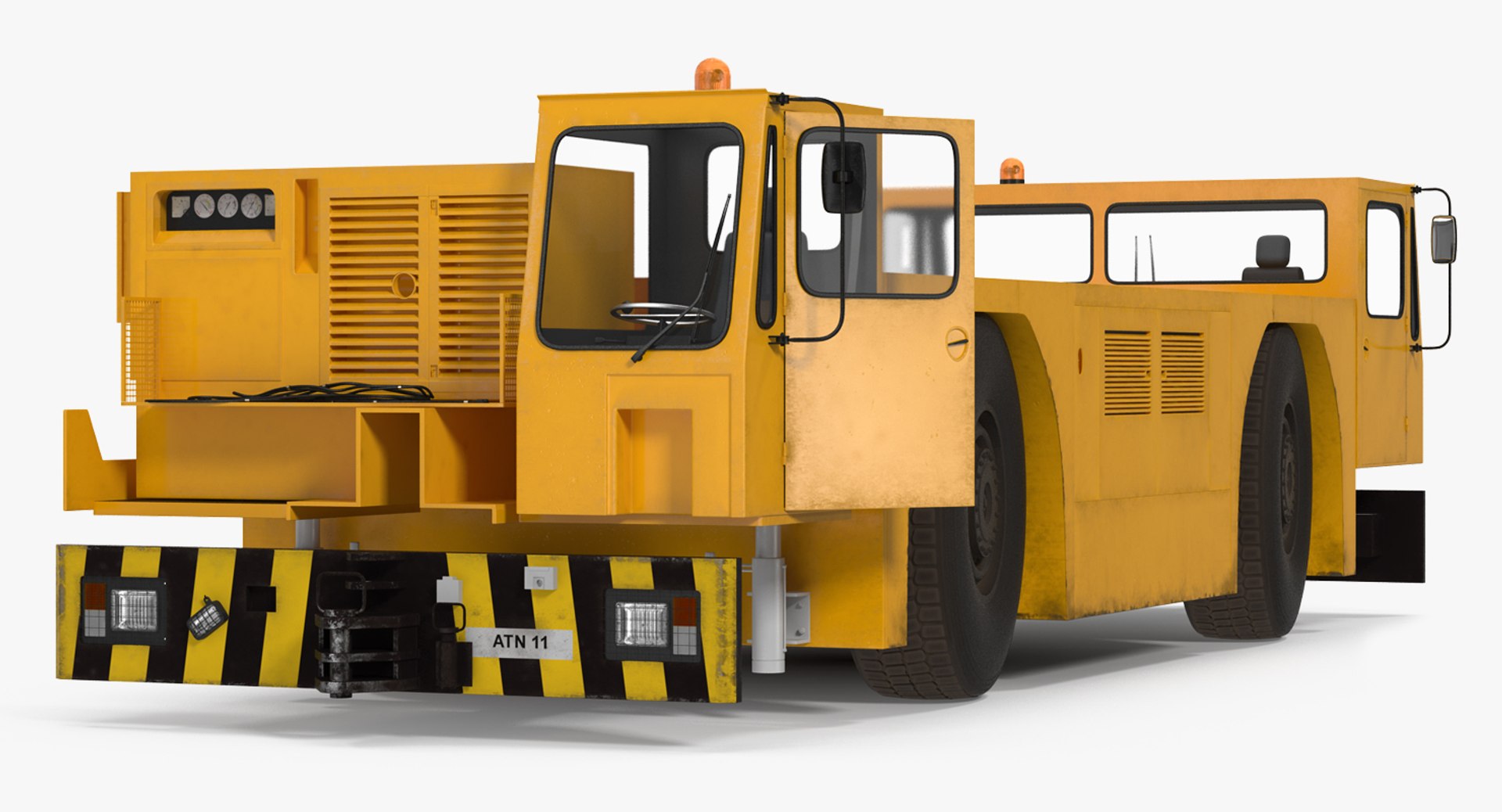 Heavy Aircraft Tractor Rigged 3D Model 3D model preview