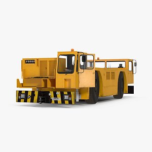 3d heavy aircraft tractor rigged model