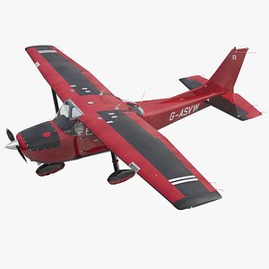 Cessna 172 Red 3D Model