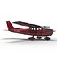 Cessna 172 Red 3D Model