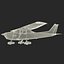 Cessna 172 Red 3D Model