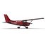 Cessna 172 Red 3D Model