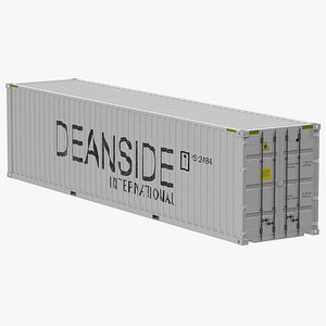 40 ft container white 3d model