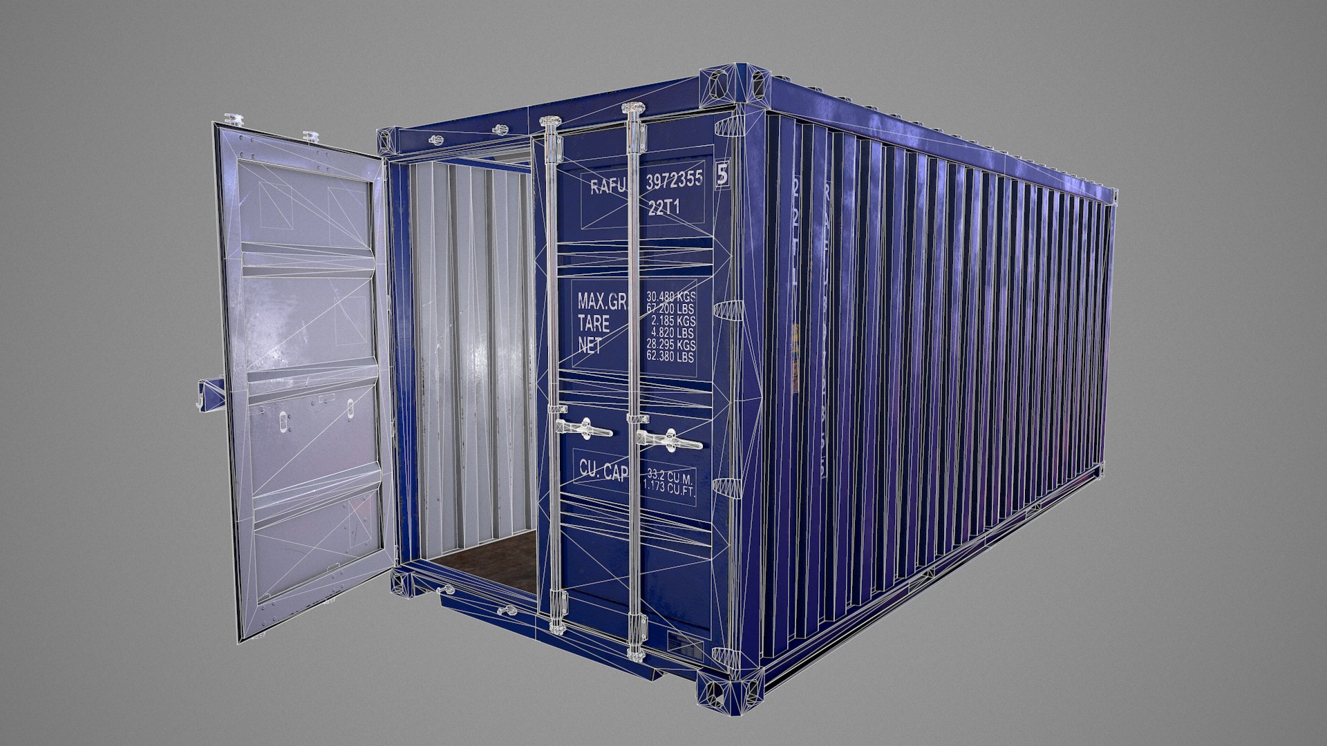 3d model shipping container