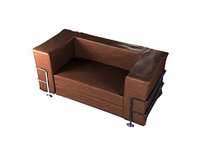 free leather sofa 3d model