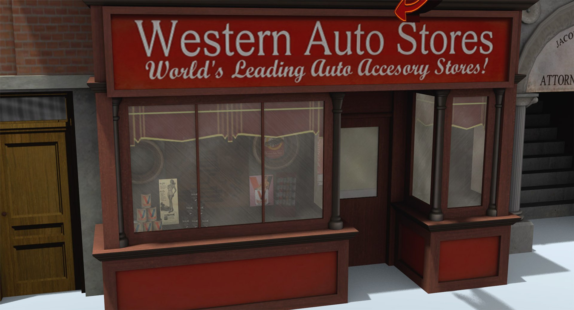 3D Western Auto Stores TurboSquid 1221429