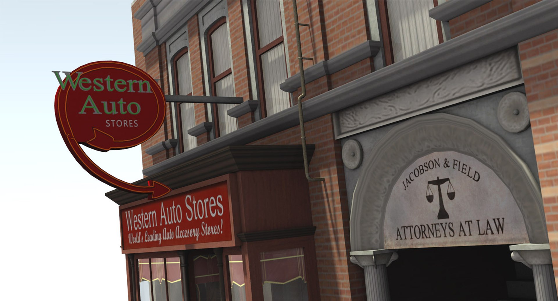 3D Western Auto Stores TurboSquid 1221429