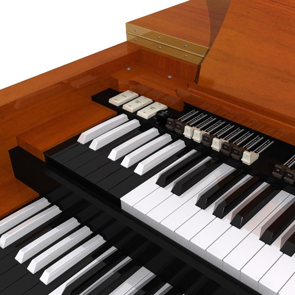 3d Organ Keyboard Hammond Model