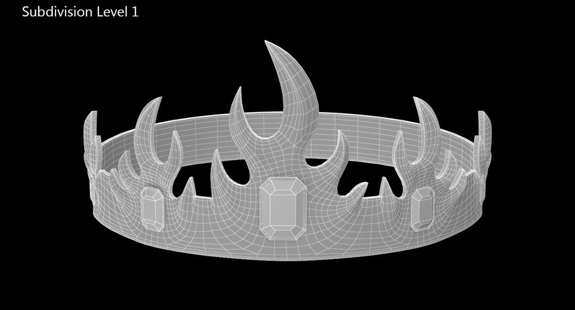 3D crown rubies model - TurboSquid 1247121