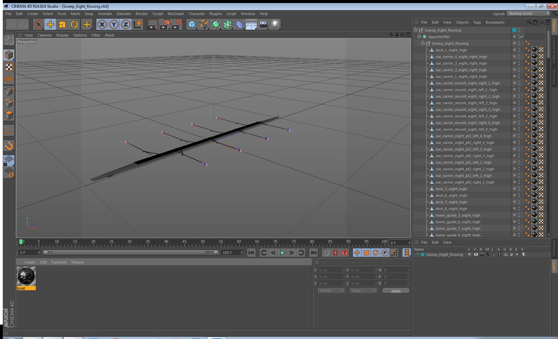 3D sweep rowing - TurboSquid 1387637