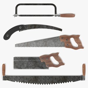 rusty saws 3d obj