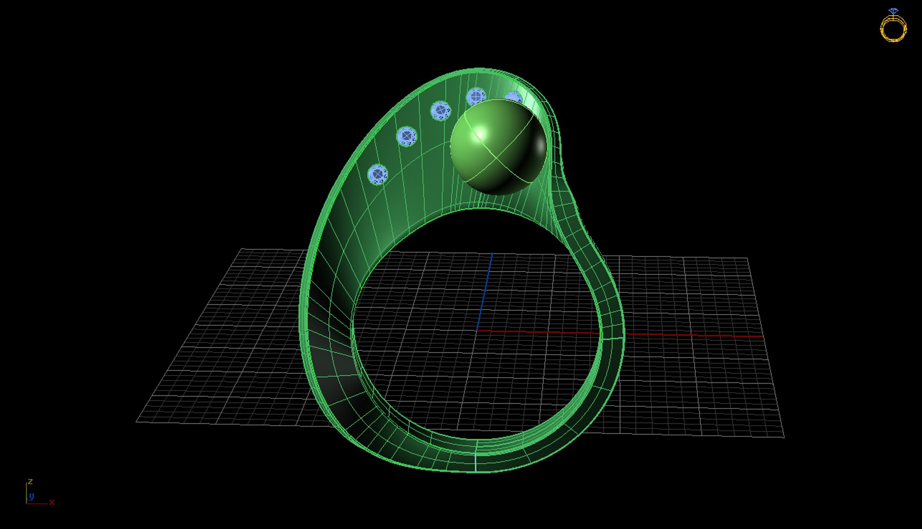 Fashion Mobius Ring 3ds