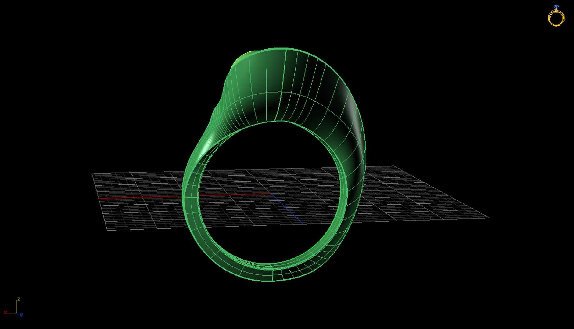 Fashion Mobius Ring 3ds