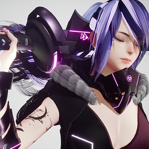 Evelynn V2 Scifi Cyberpunk Character