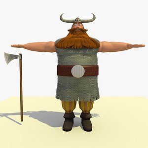 jake medieval viking cartoon 3d model