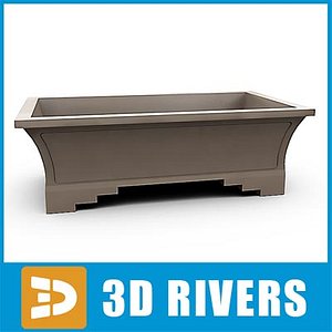 free bonsai planter flowerpot 3d model