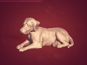 3D Dog Statue - Labrador