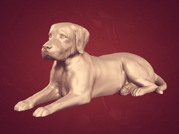 3D Dog Statue - Labrador