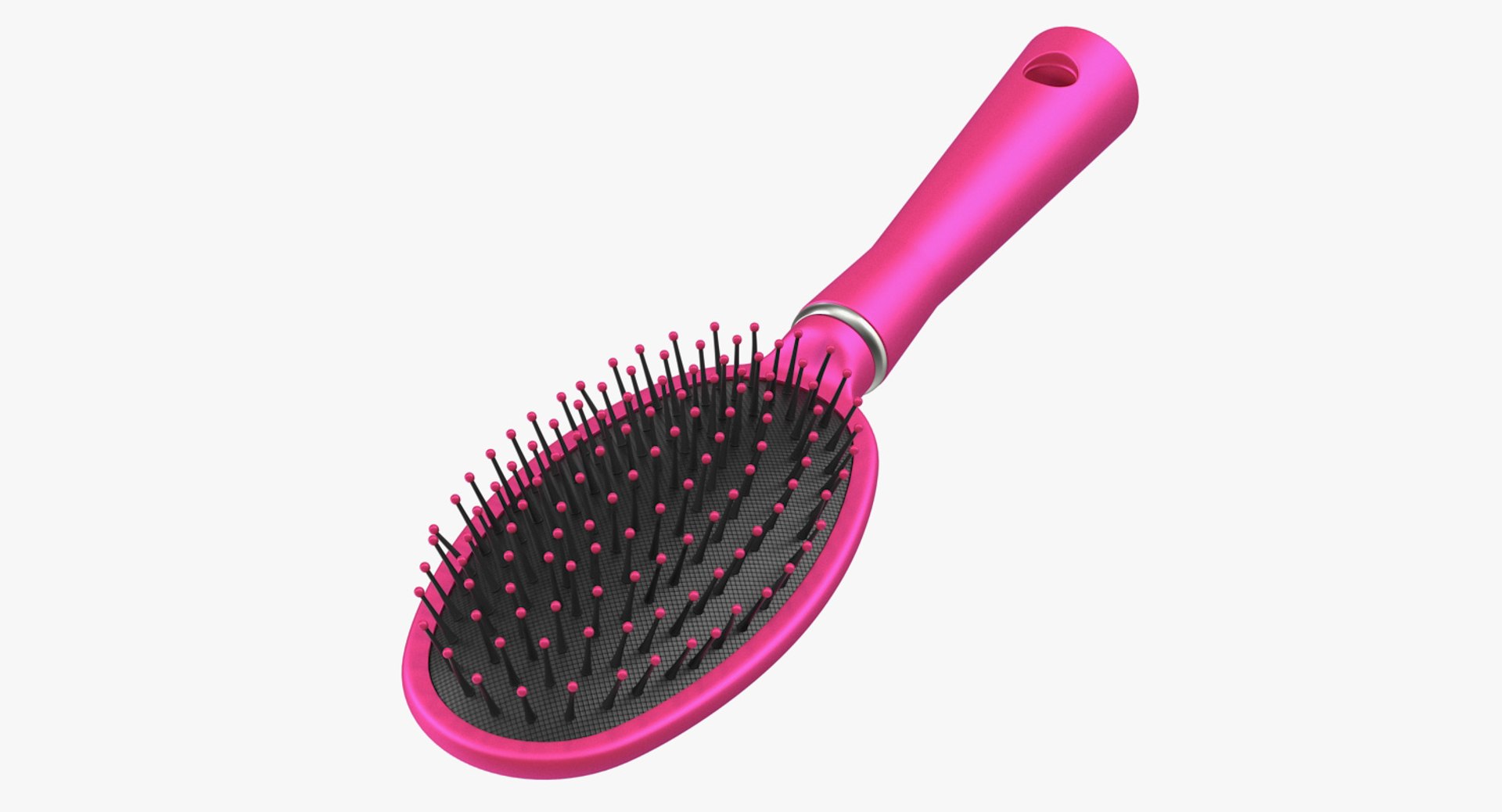 Natural Bristle Brush 3D model preview