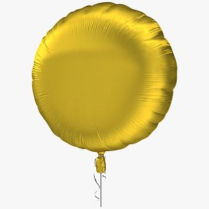 Round Foil Balloon Gold model