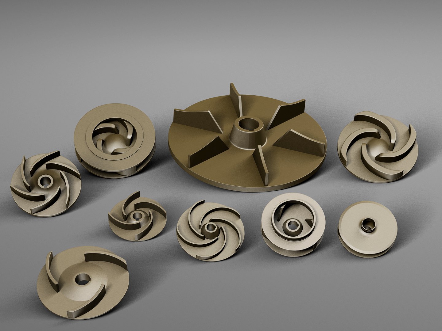 Pump impellers 3D model - TurboSquid 1218825