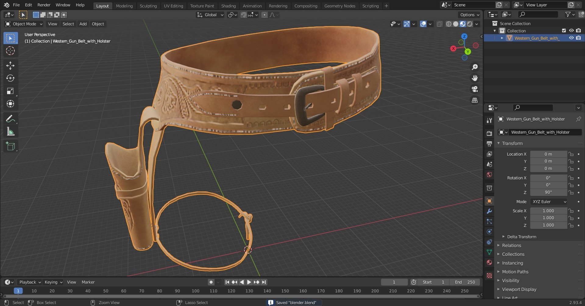 Western Gun Belt with Holster 3D model https://p.turbosquid.com/ts-thumb/no/5JgMv1/mh/westerngunbeltwithholster3dsmodel024/jpg/1635213627/1920x1080/fit_q87/5417bed8c15cc0bf072e197ab2fdb2426f52ec4c/westerngunbeltwithholster3dsmodel024.jpg