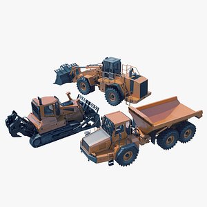 3 Construction Vehicles Set
