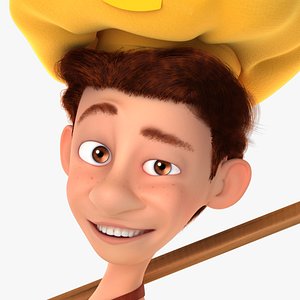 Cartoon Baker Rigged