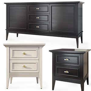 Sideboard nightstand Taylor by Metner 3D model
