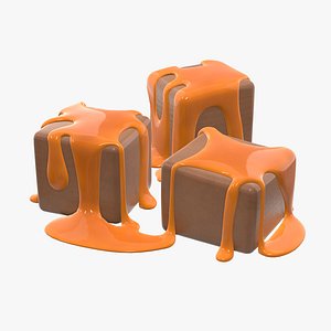 3D caramel candy model