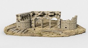 3D ancient roman ruins hierapolis