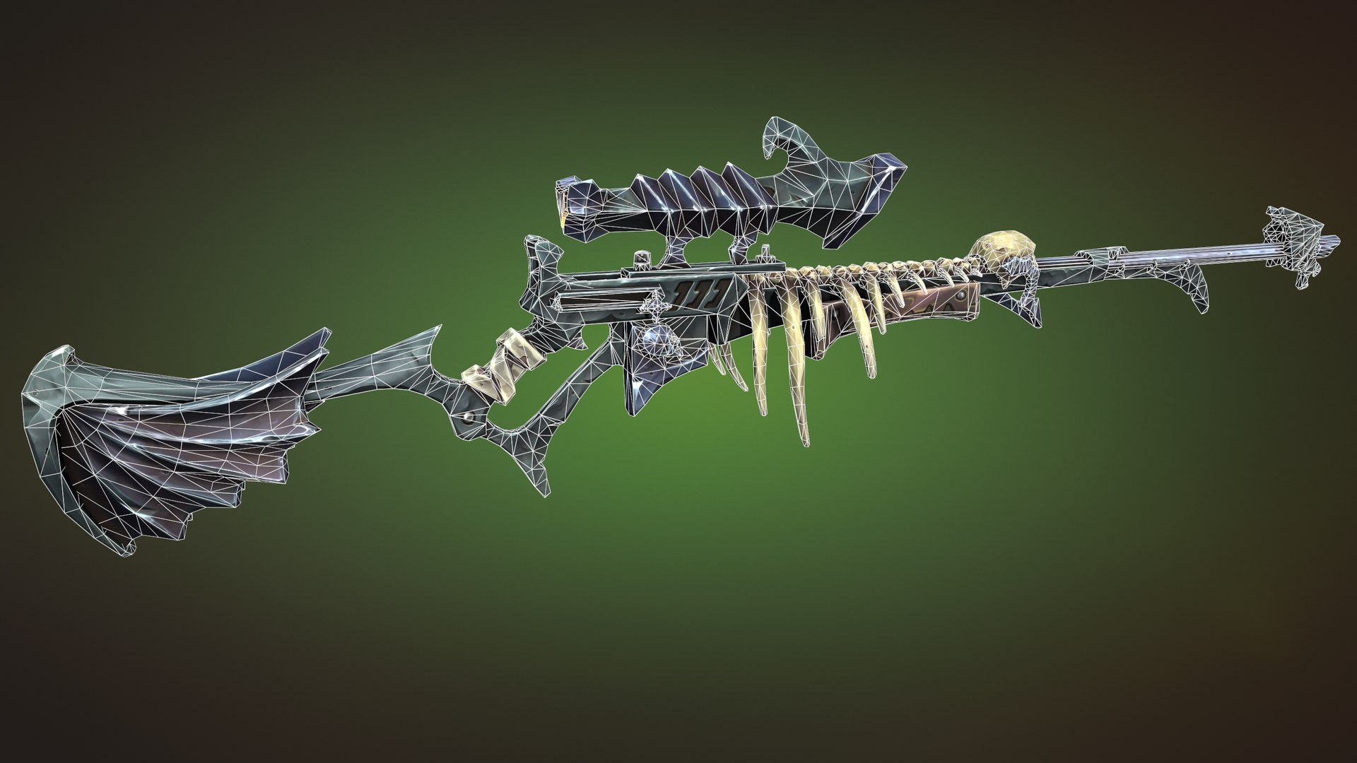Undead rifle 3D - TurboSquid 2168429