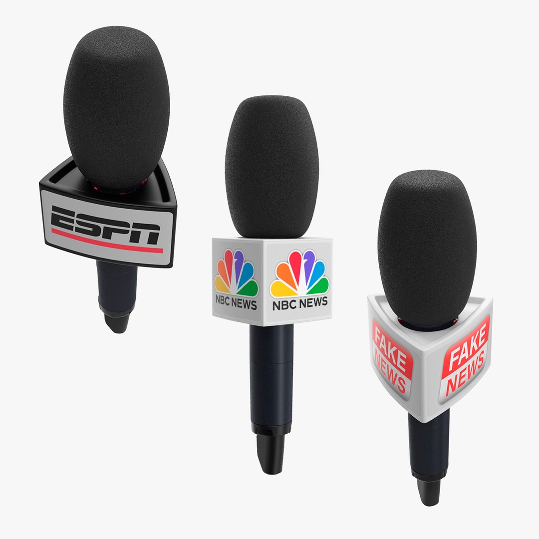 Reporter Wireless Microphones Collection 3D model preview