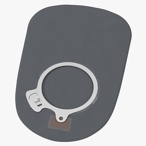 Closed Colostomy Pouch with Flange Dark Gray model