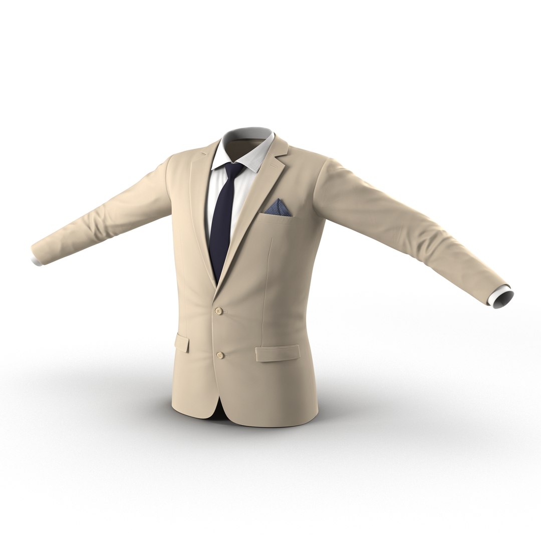 Mens Suit Jacket 8 3D model preview
