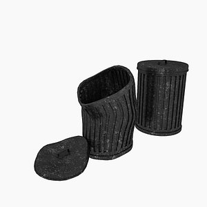 broken garbage bucket model