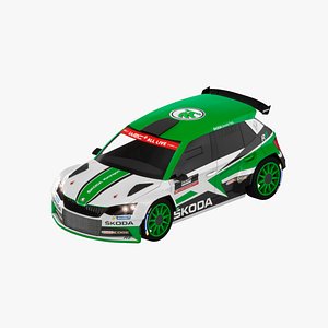 skoda fabia r5 wrc 3D model