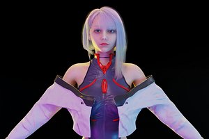 Lucy Fan Made Female Character Cyberpunk Edgerunners Blender