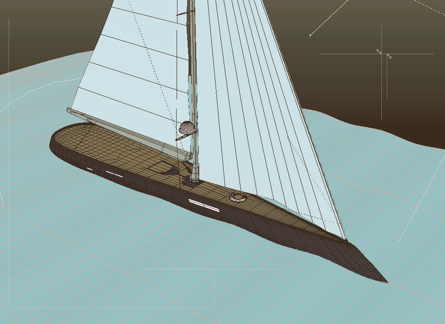 mega yacht 3d model